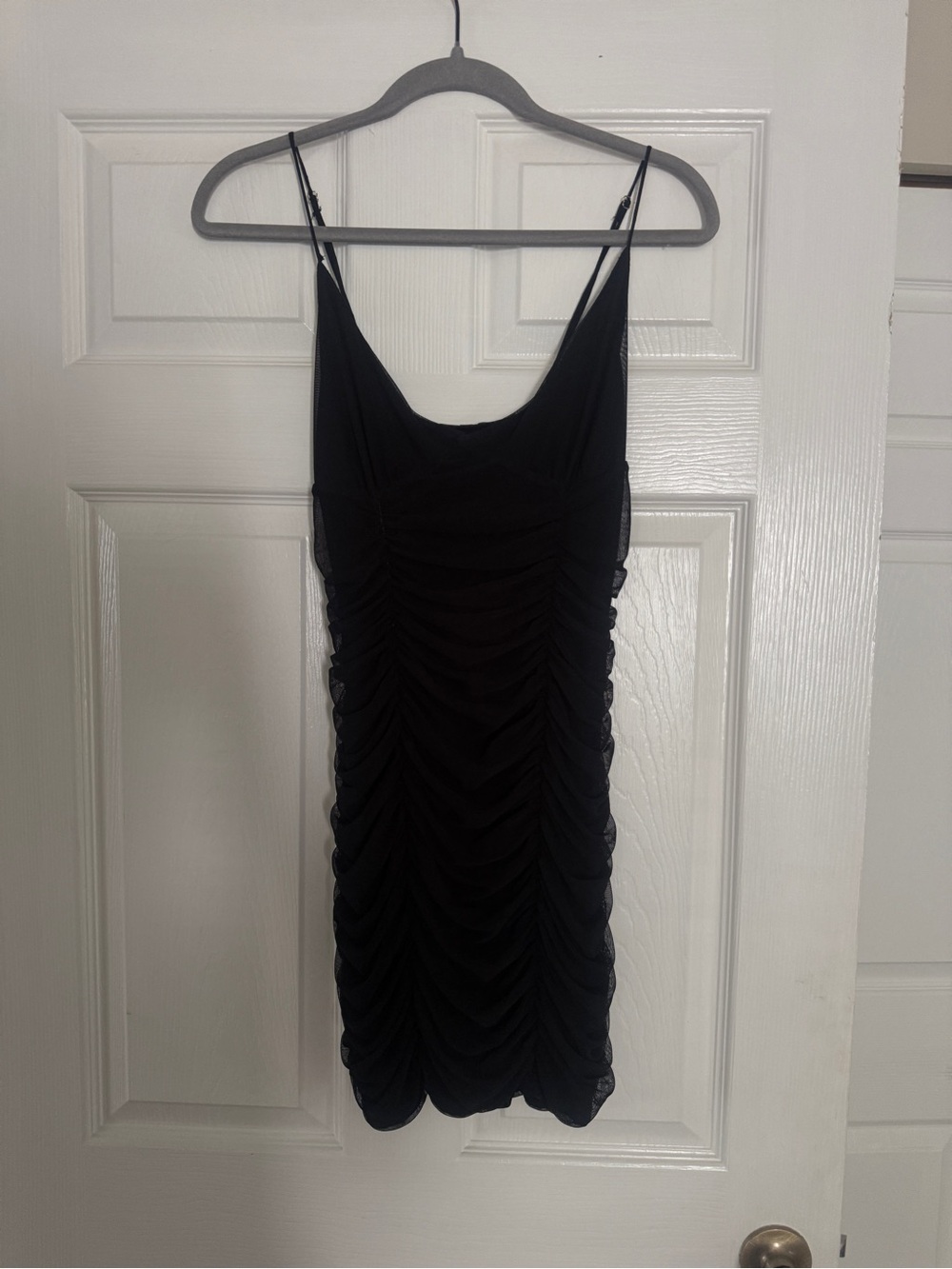 Urban Outfitters Black Ruched Mini Dress